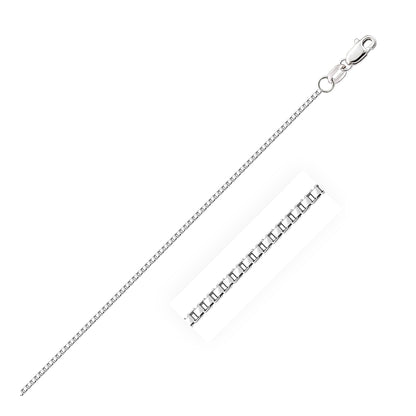 10k White Gold Octagonal Box Chain 1.2mm Bids.com