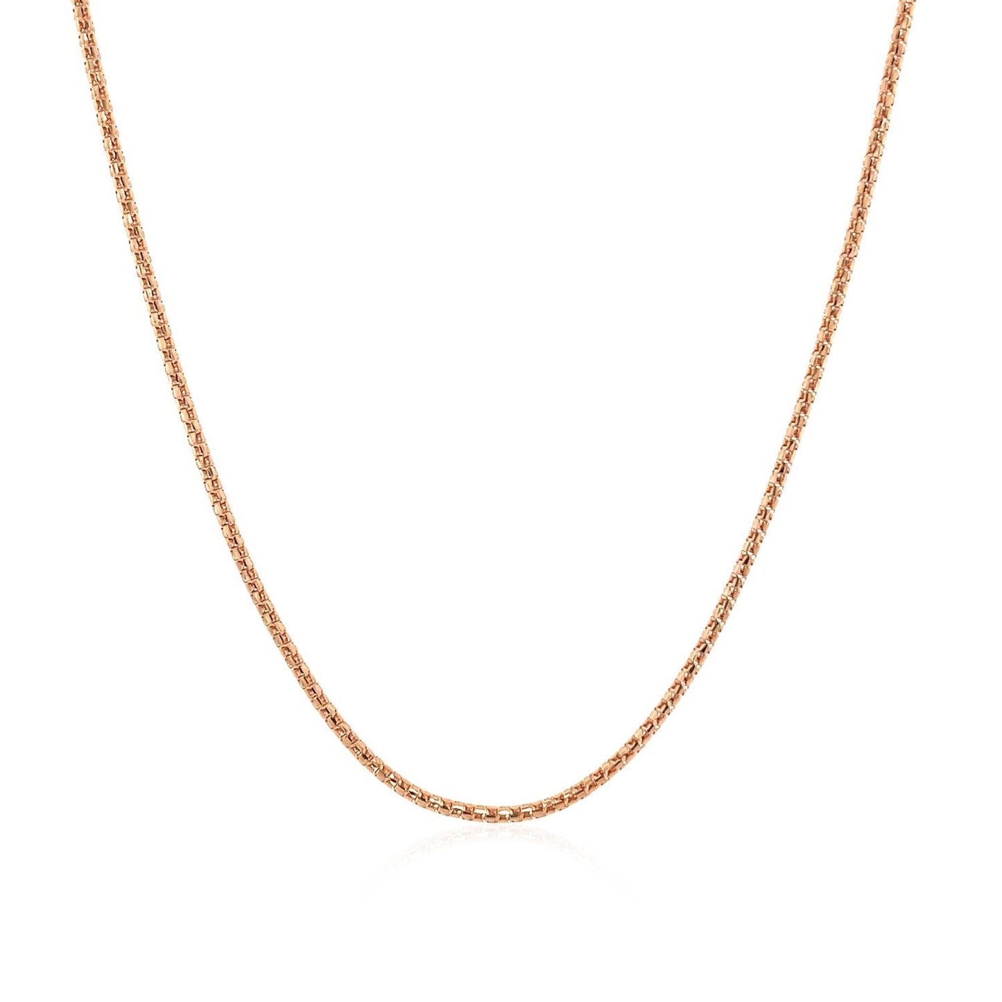 14k Rose Gold Adjustable Popcorn Chain 1.3mm Bids.com