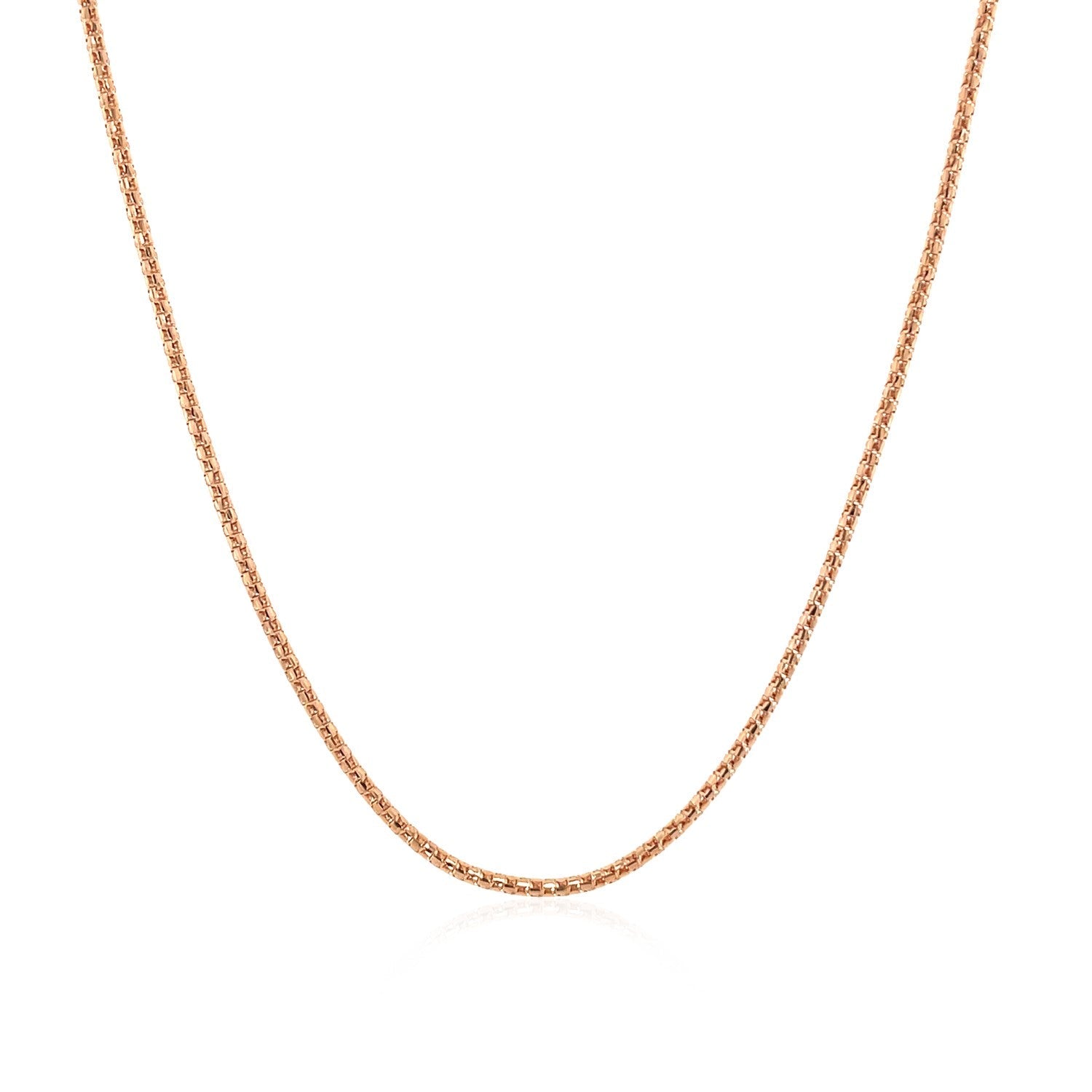 14k Rose Gold Adjustable Popcorn Chain 1.3mm Bids.com