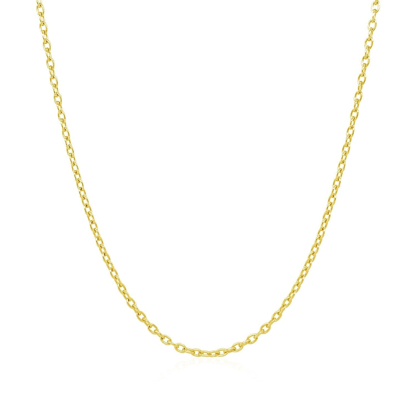 14k Yellow Gold Round Cable Link Chain 1.5mm Bids.com