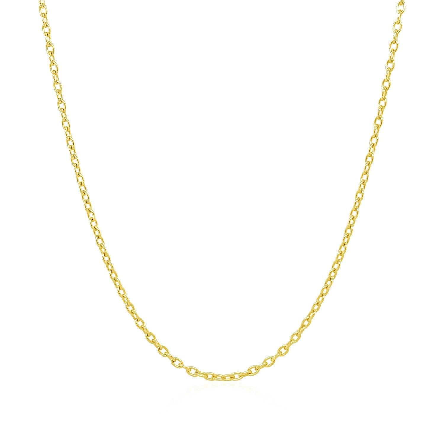 14k Yellow Gold Round Cable Link Chain 1.5mm Bids.com