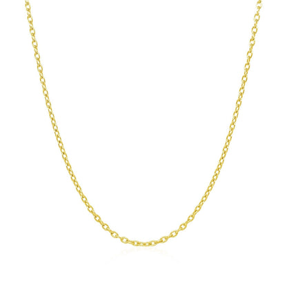 14k Yellow Gold Round Cable Link Chain 1.5mm Bids.com