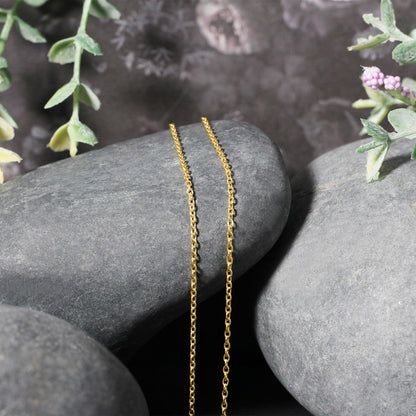14k Yellow Gold Round Cable Link Chain 1.5mm Bids.com