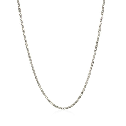 10k White Gold Gourmette Chain 1.5mm Bids.com