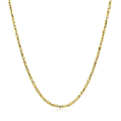 Diamond Cut Fancy Links Pendant Chain in 14k Yellow Gold (1.5mm) Bids.com