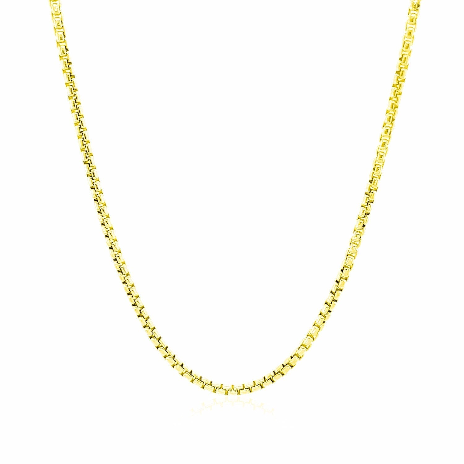 14k Yellow Gold Round Box Chain 1.7mm Bids.com