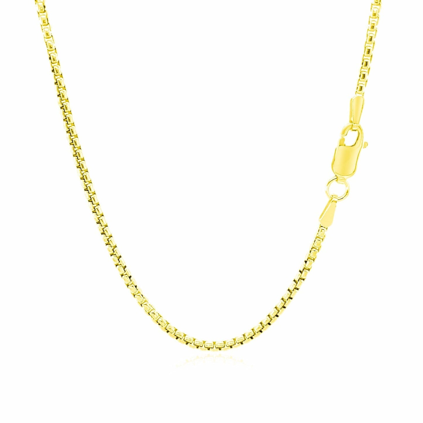 14k Yellow Gold Round Box Chain 1.7mm Bids.com