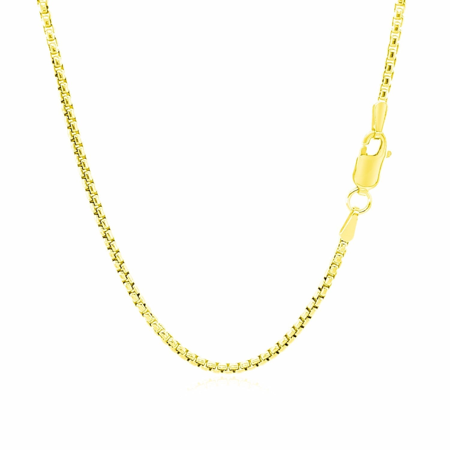 14k Yellow Gold Round Box Chain 1.7mm Bids.com