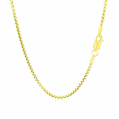 14k Yellow Gold Round Box Chain 1.7mm Bids.com
