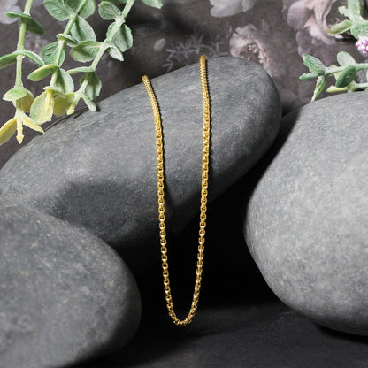 14k Yellow Gold Round Box Chain 1.7mm Bids.com