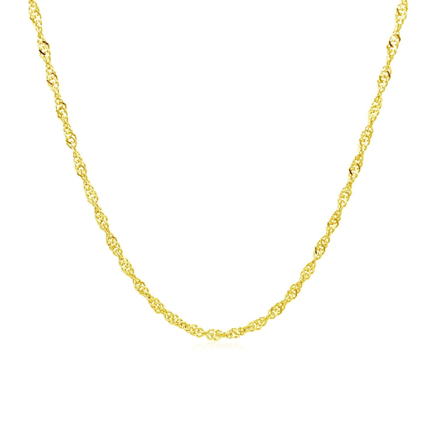 10k Yellow Gold Singapore Chain 1.5mm Bids.com