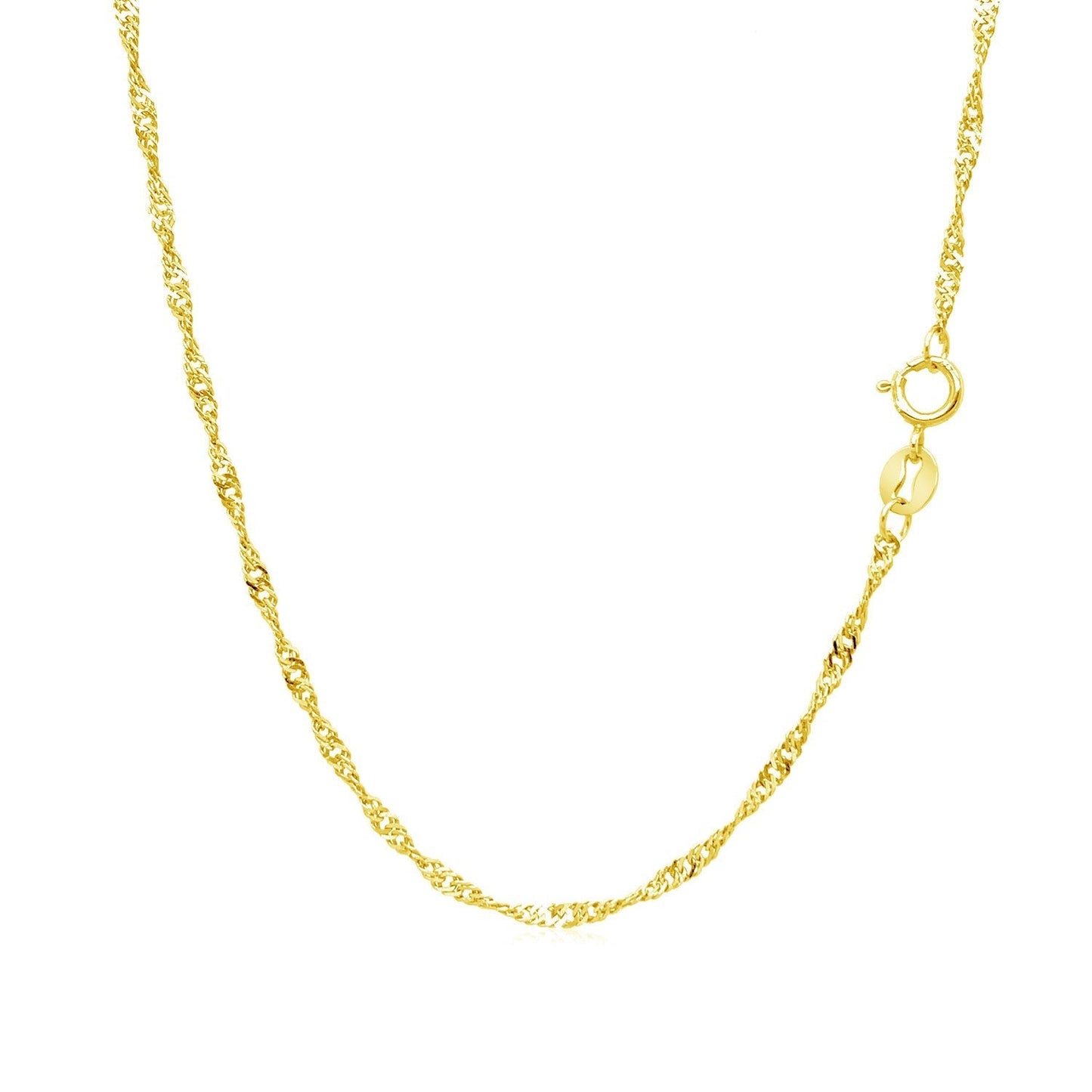 10k Yellow Gold Singapore Chain 1.5mm Bids.com