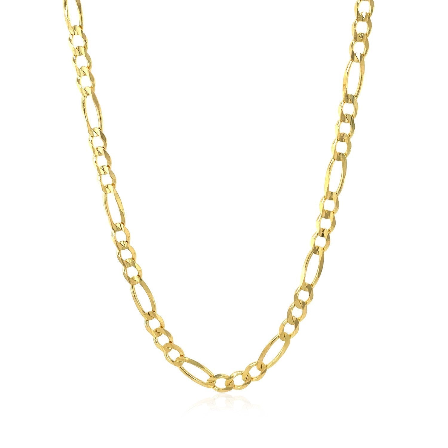 10K Yellow Gold Solid Figaro Chain (3.70 mm) Bids.com