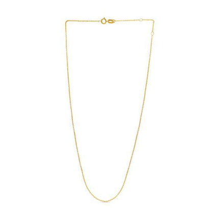 Adjustable Cable Chain in 14k Yellow Gold (0.97 mm) Bids.com