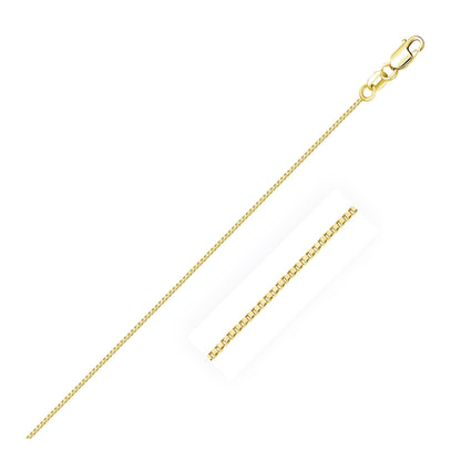 14k Yellow Gold Classic Box Chain 0.6mm Bids.com