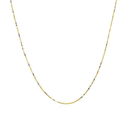 14k Yellow Gold Classic Box Chain 0.6mm Bids.com