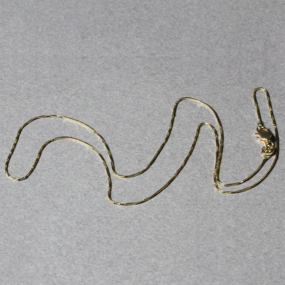 14k Yellow Gold Classic Box Chain 0.6mm Bids.com