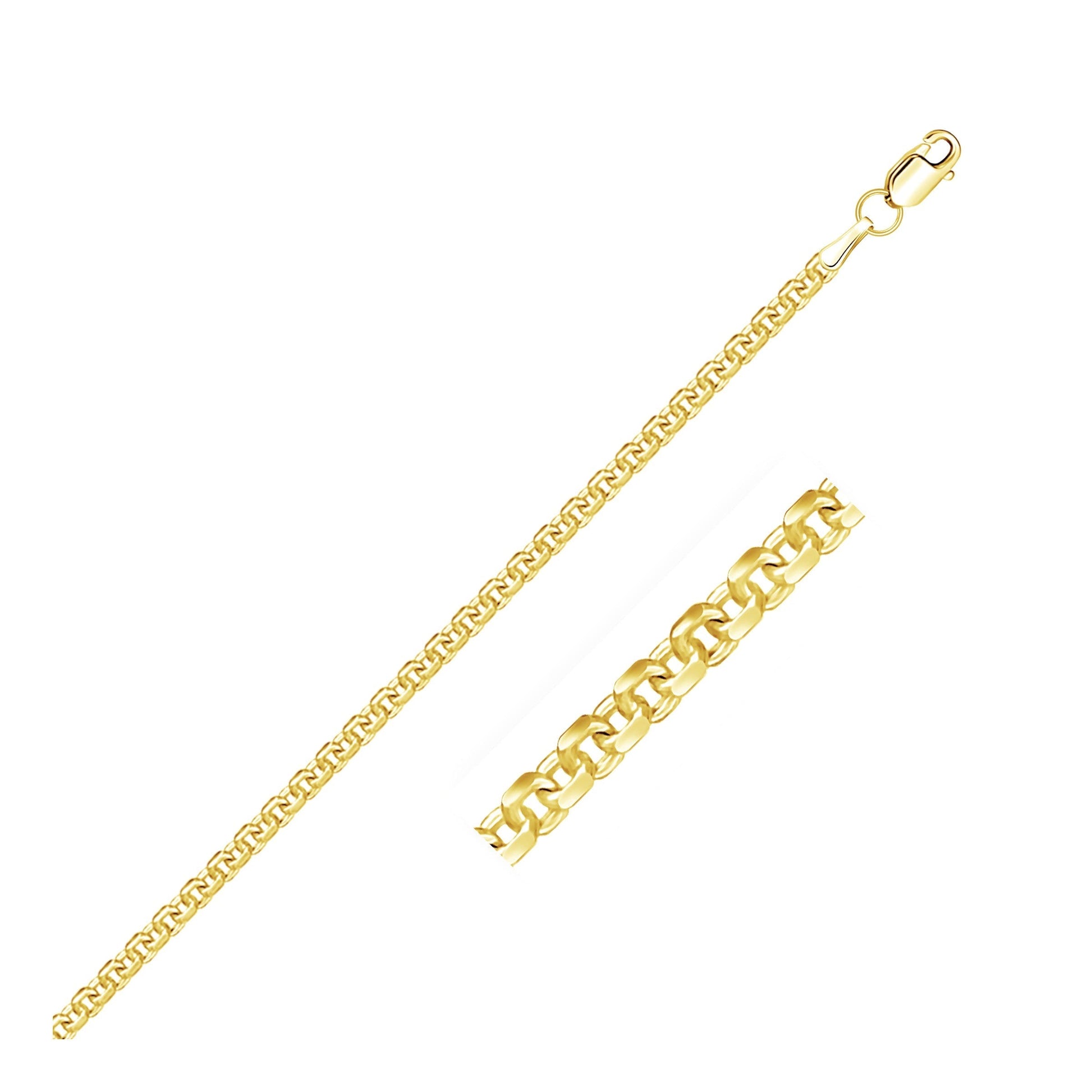 3.0mm 14k Yellow Gold Forsantina Lite Cable Link Chain Bids.com