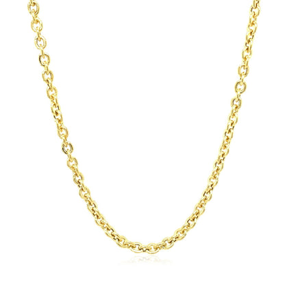 3.0mm 14k Yellow Gold Forsantina Lite Cable Link Chain Bids.com