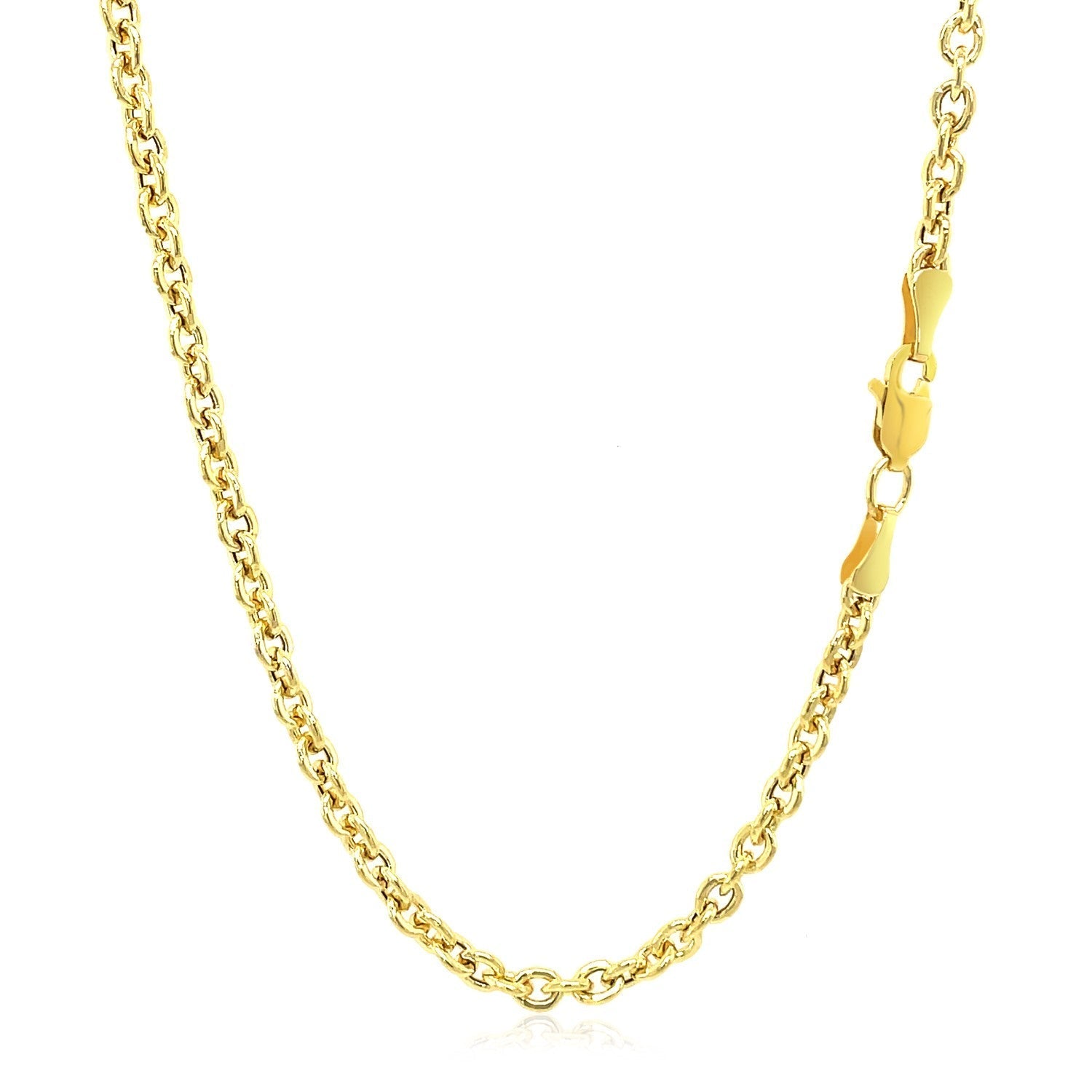 3.0mm 14k Yellow Gold Forsantina Lite Cable Link Chain Bids.com