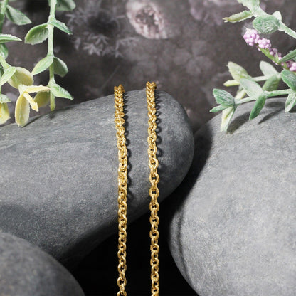 3.0mm 14k Yellow Gold Forsantina Lite Cable Link Chain Bids.com