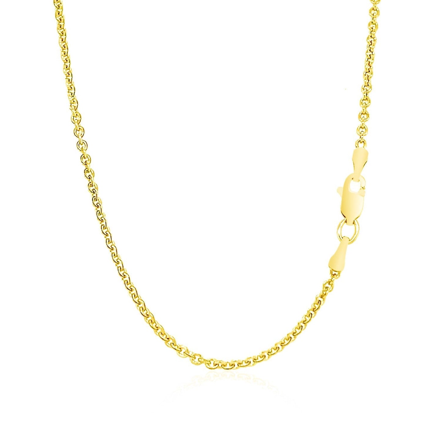 14k Yellow Gold Forsantina Lite Cable Link Chain 1.9mm Bids.com