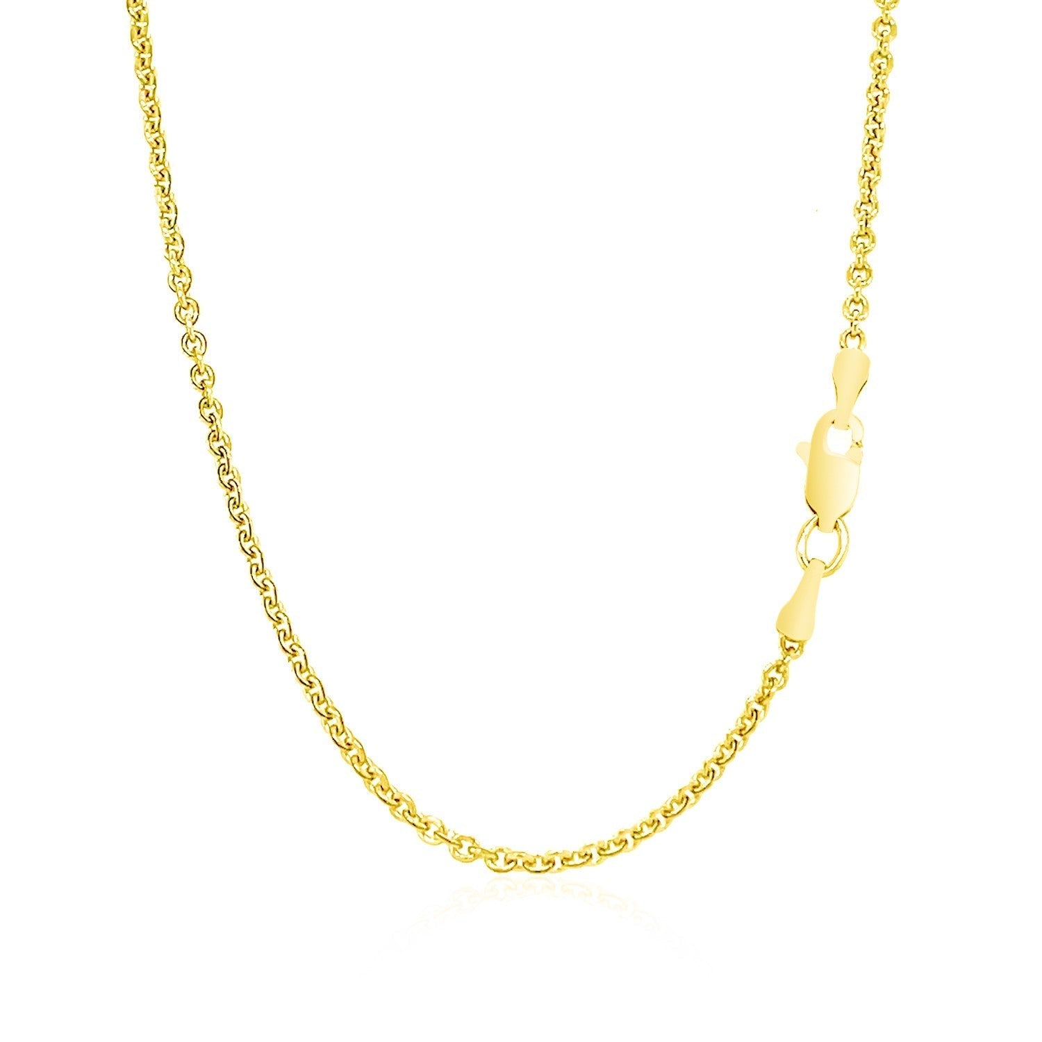 14k Yellow Gold Forsantina Lite Cable Link Chain 1.9mm Bids.com