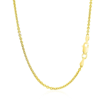 14k Yellow Gold Forsantina Lite Cable Link Chain 1.9mm Bids.com
