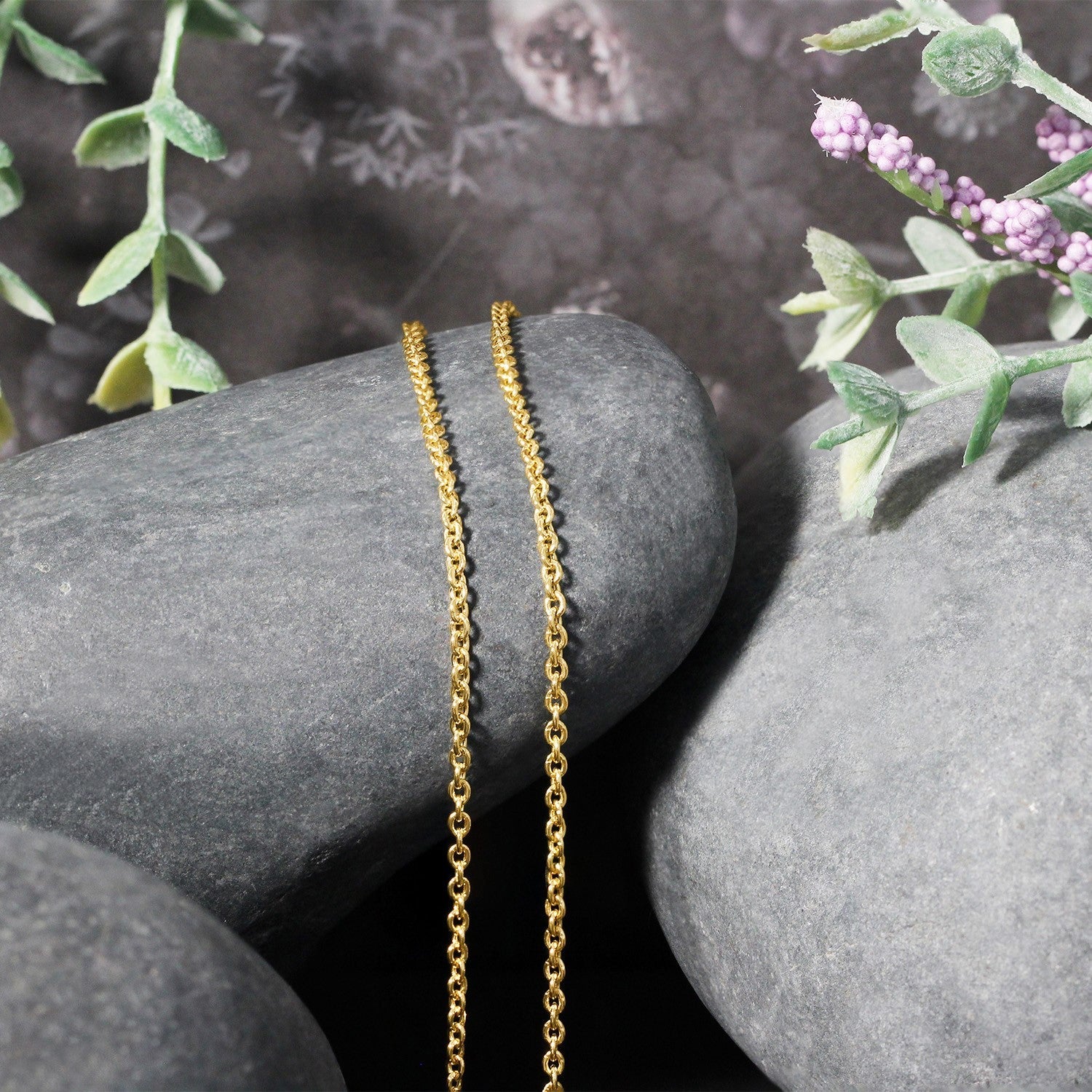 14k Yellow Gold Forsantina Lite Cable Link Chain 1.9mm Bids.com