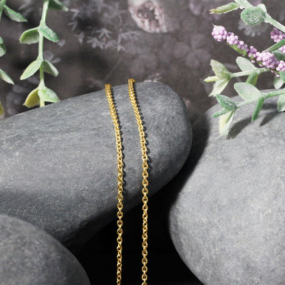 14k Yellow Gold Forsantina Lite Cable Link Chain 1.9mm Bids.com