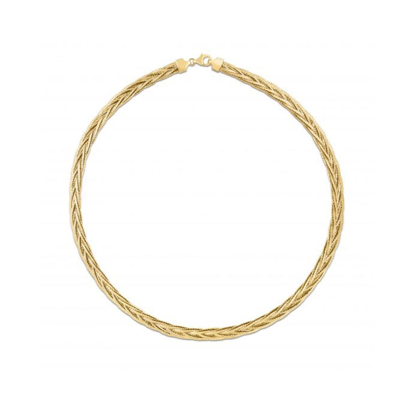 14k Yellow Gold Rapunzel Woven Necklace Bids.com