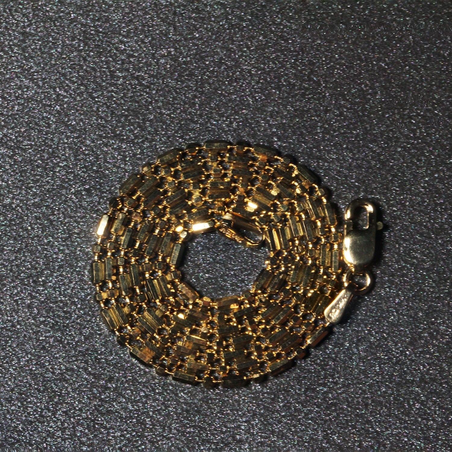 14k Yellow Gold Diamond-Cut Alternating Bead Chain 1.5mm Bids.com