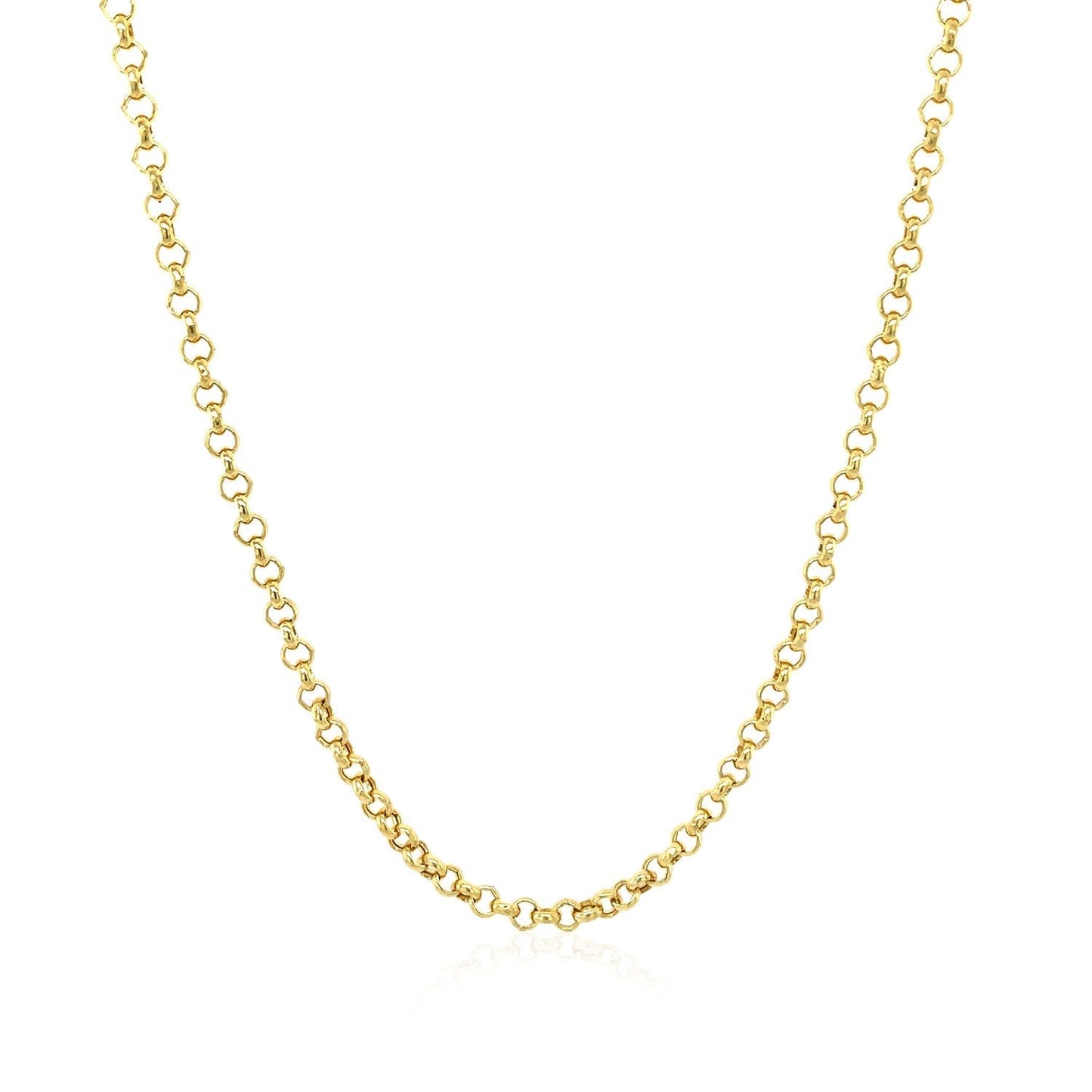 2.3mm 14k Yellow Gold Rolo Chain Bids.com