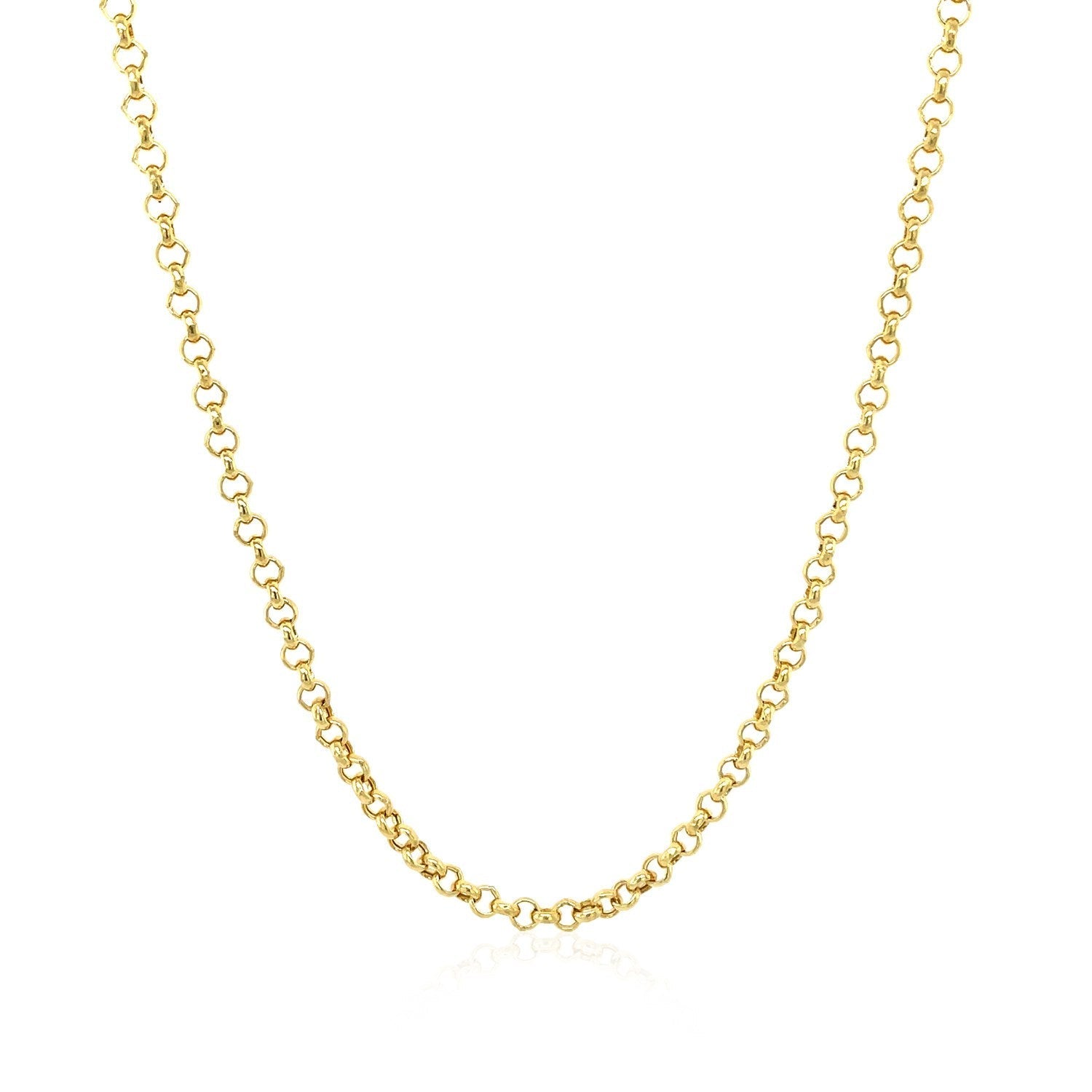 2.3mm 14k Yellow Gold Rolo Chain Bids.com