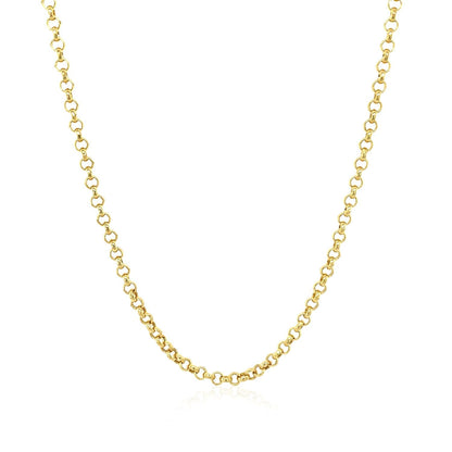 2.3mm 14k Yellow Gold Rolo Chain Bids.com