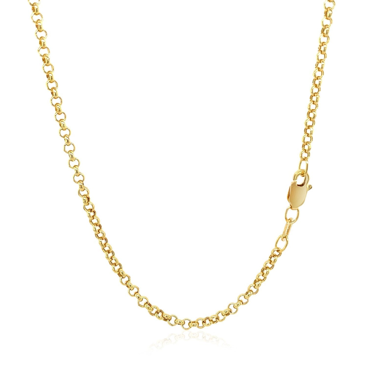 2.3mm 14k Yellow Gold Rolo Chain Bids.com
