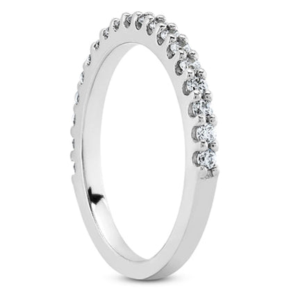 14k White Gold Shared Prong Diamond Wedding Ring Band with U Settings Bids.com