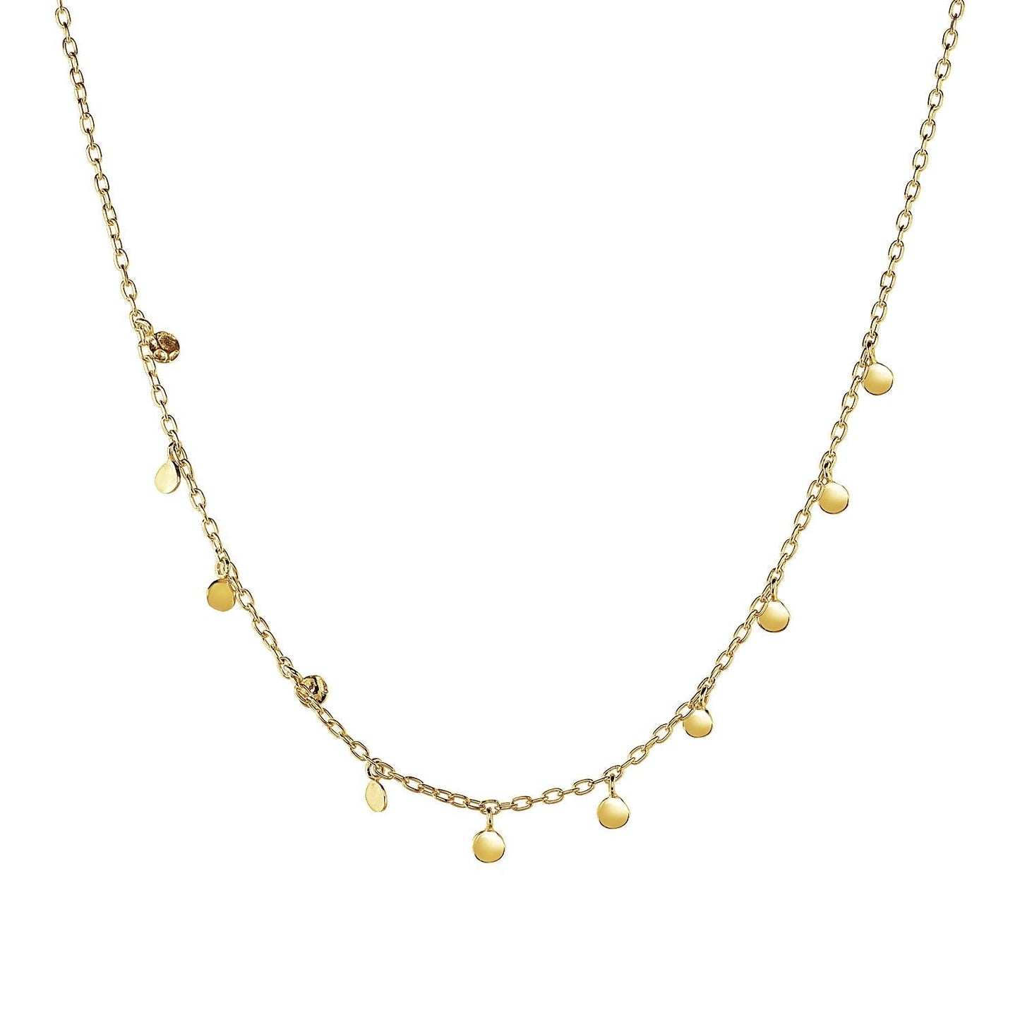 Choker Necklace with Hammered Beads in 14k Yellow Gold Bids.com