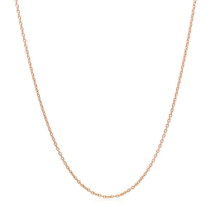 14k Rose Gold Oval Cable Link Chain 0.97mm Bids.com