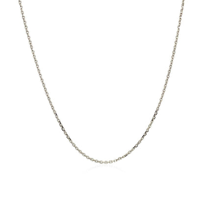 10k White Gold Adjustable Cable Chain 0.9mm Bids.com