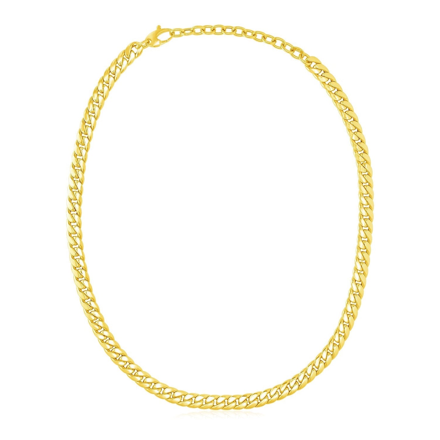 14k Yellow Gold Cuban Chain Choker Necklace Bids.com