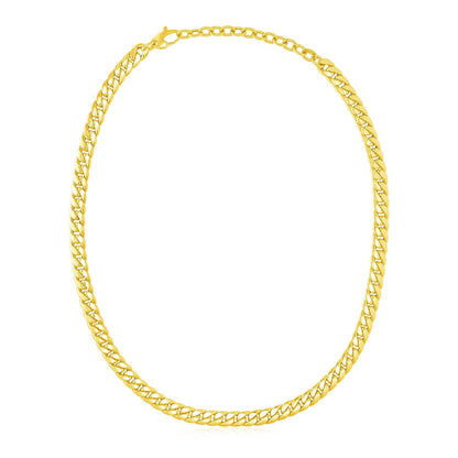 14k Yellow Gold Cuban Chain Choker Necklace Bids.com