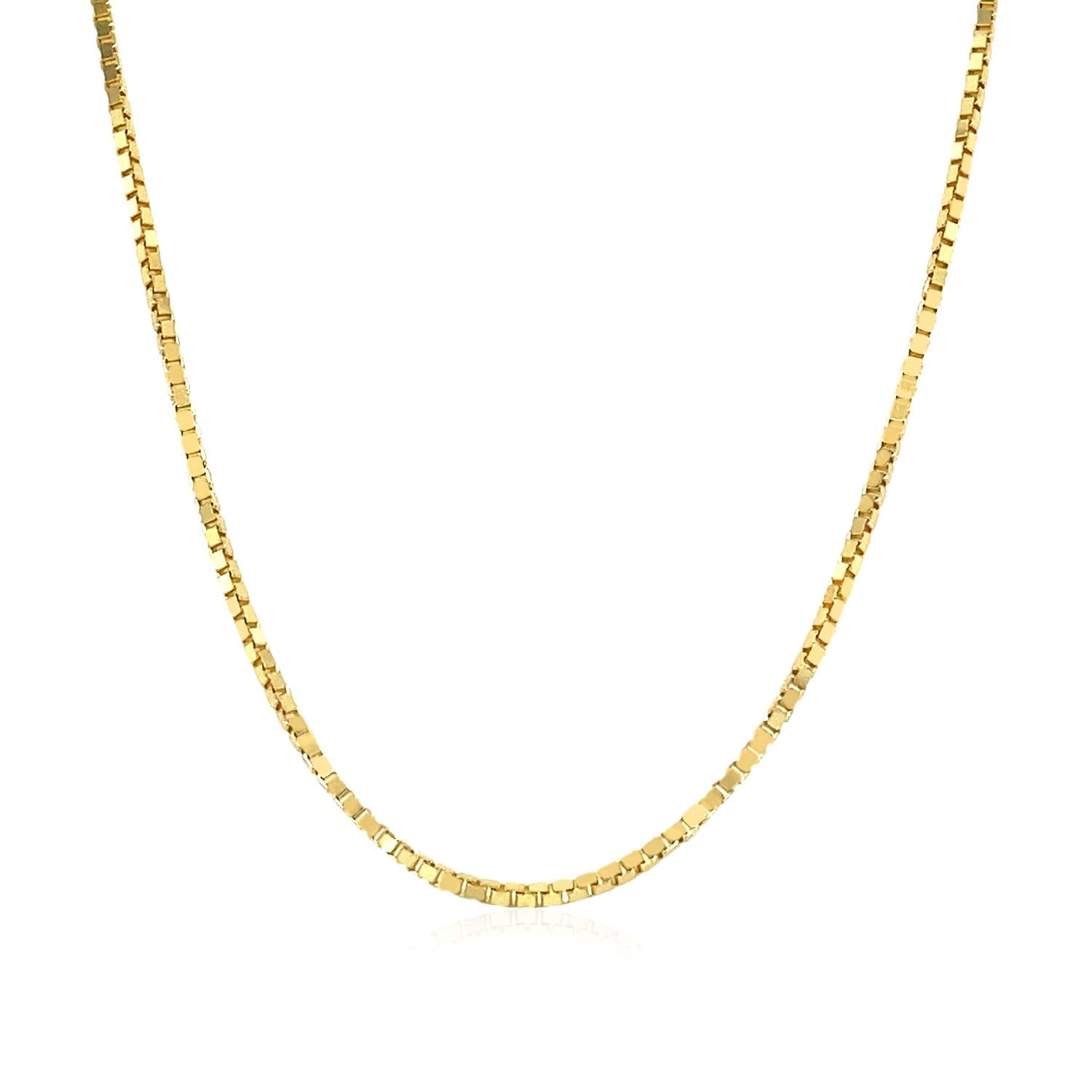 14k Yellow Gold Classic Box Chain 1.1mm Bids.com