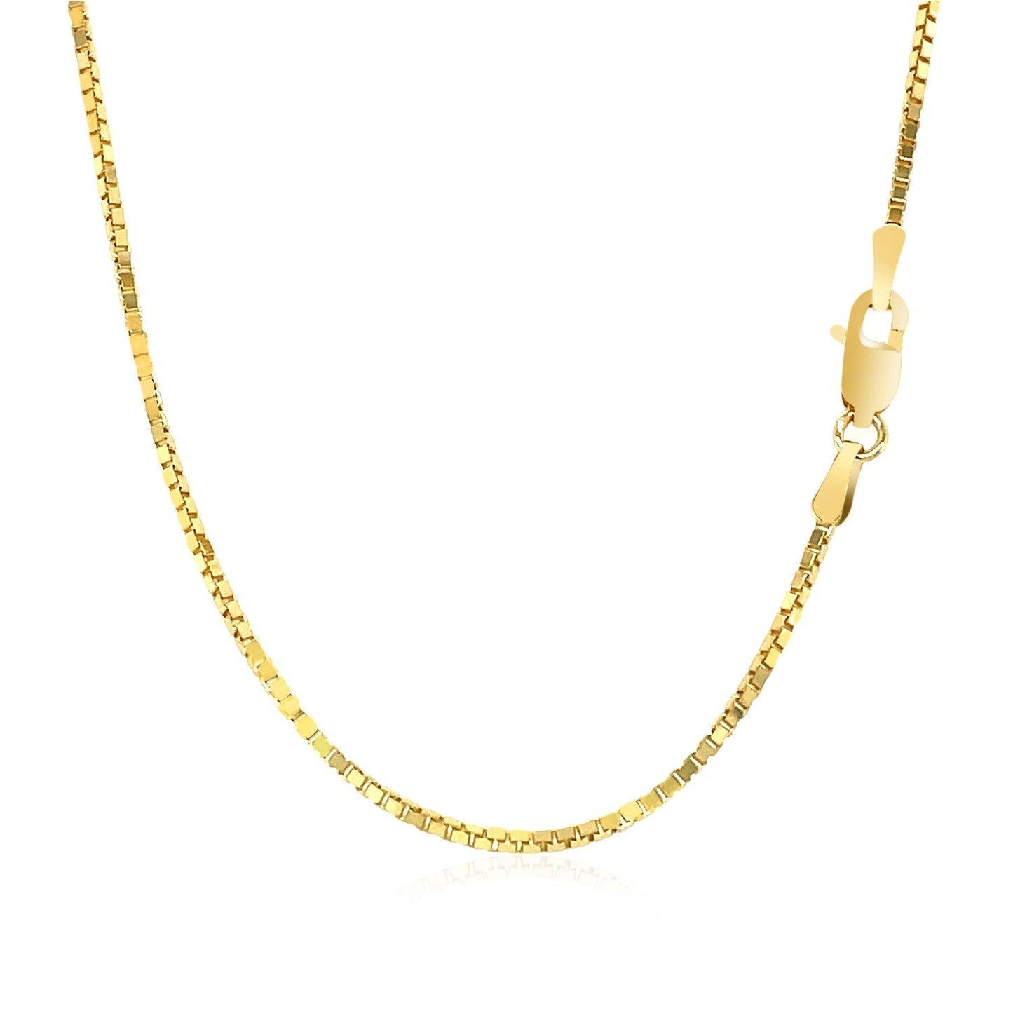 14k Yellow Gold Classic Box Chain 1.1mm Bids.com