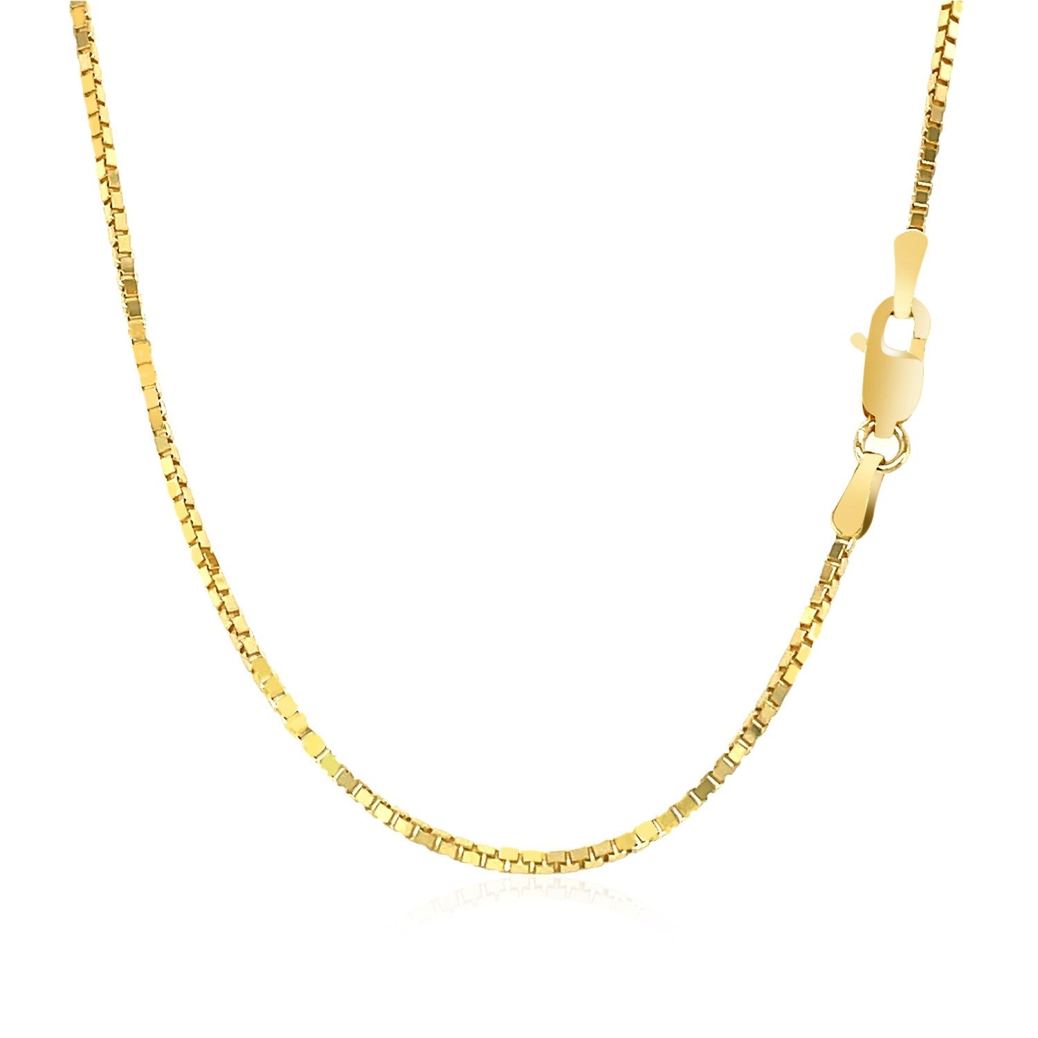 14k Yellow Gold Classic Box Chain 1.1mm Bids.com