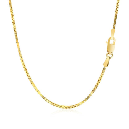 14k Yellow Gold Classic Box Chain 1.1mm Bids.com