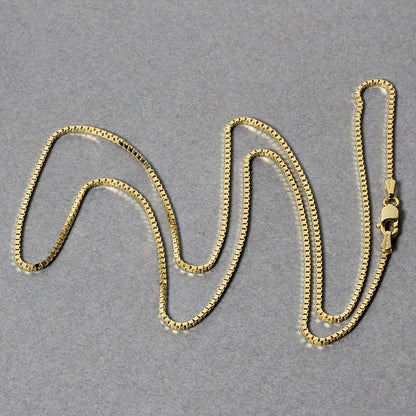 14k Yellow Gold Classic Box Chain 1.1mm Bids.com