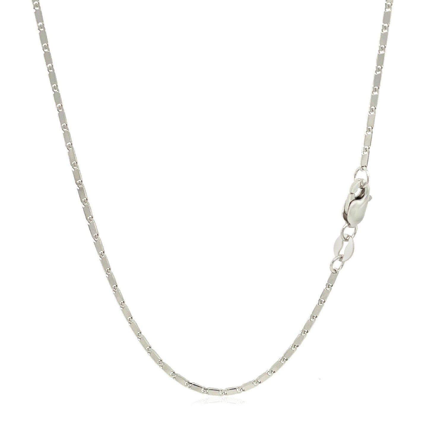 14k White Gold Lumina Pendant Chain 1.0mm Bids.com