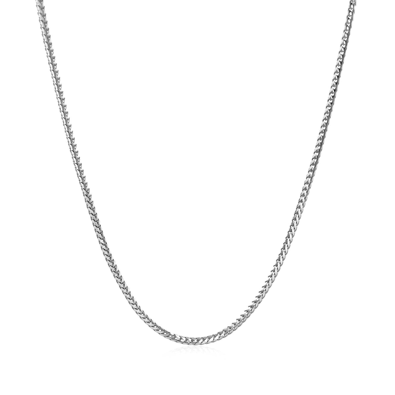 14k White Gold Franco Chain 1.2mm Bids.com