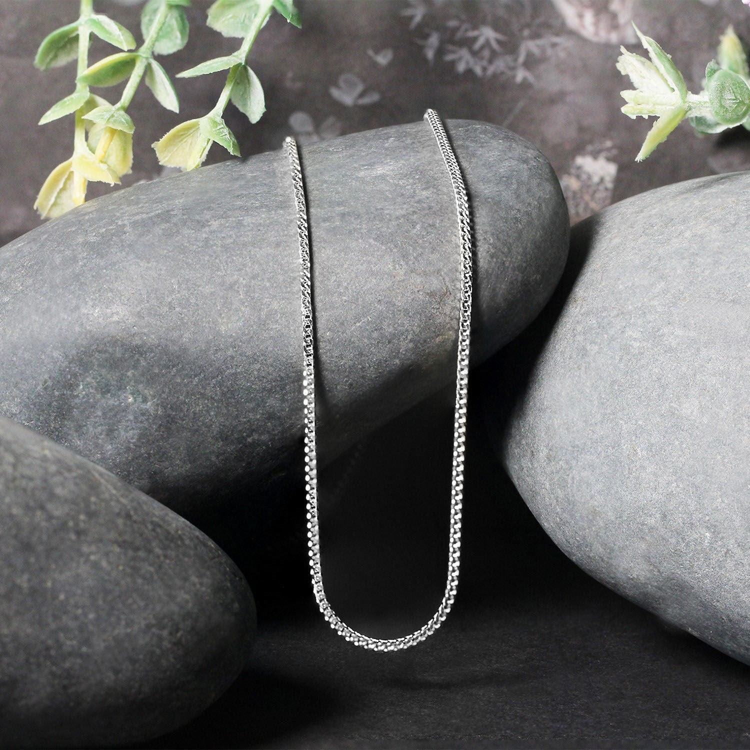 14k White Gold Franco Chain 1.2mm Bids.com